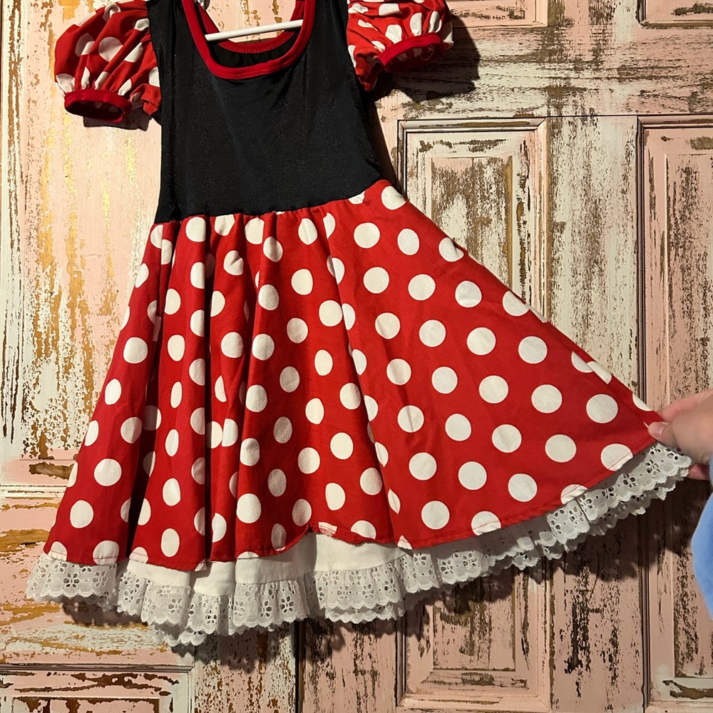 Disney Red and White Minnie Mouse Dress - Picture 14 of 16